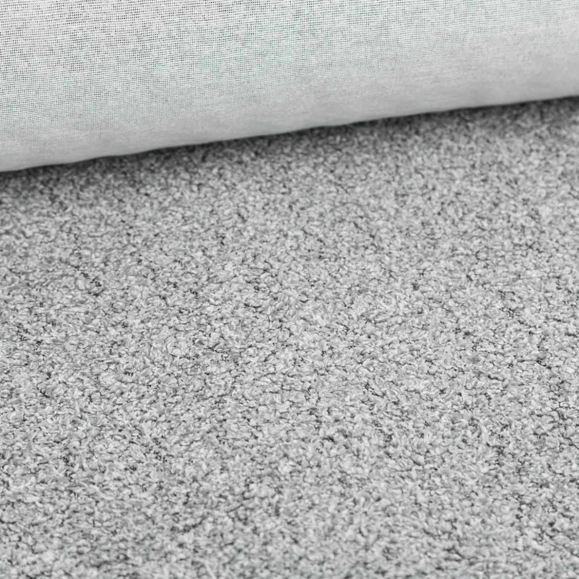 Polsterstoff Möbelstoff Bezugsstoff Adam Woll-Boucle-Optik wasserabweisend hellgrau 1,43m Breite