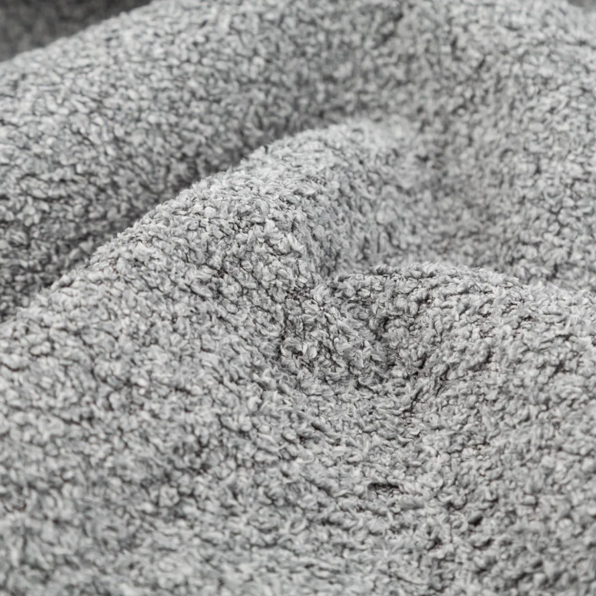 Polsterstoff Möbelstoff Bezugsstoff Adam Woll-Boucle-Optik wasserabweisend hellgrau 1,43m Breite