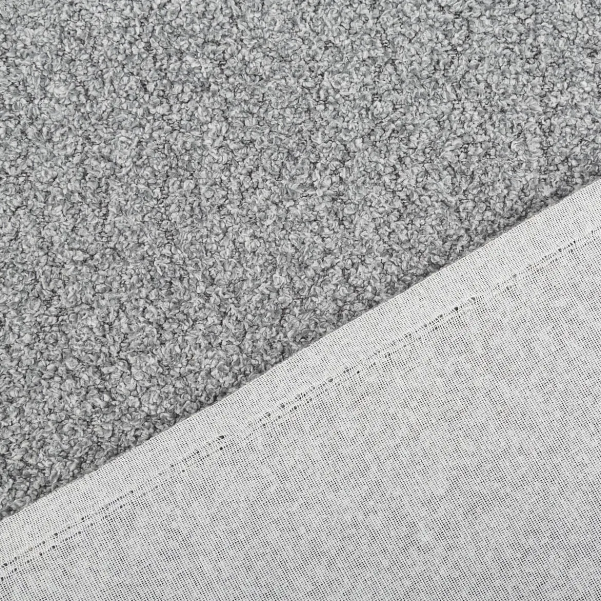 Polsterstoff Möbelstoff Bezugsstoff Adam Woll-Boucle-Optik wasserabweisend hellgrau 1,43m Breite
