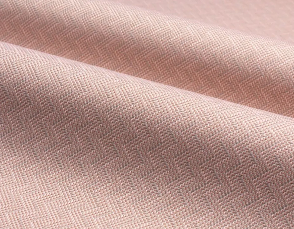 Polsterstoff Möbelstoff Dekostoff Jacquard Flachgewebe Alba Chevron rosa 1,40m Breite