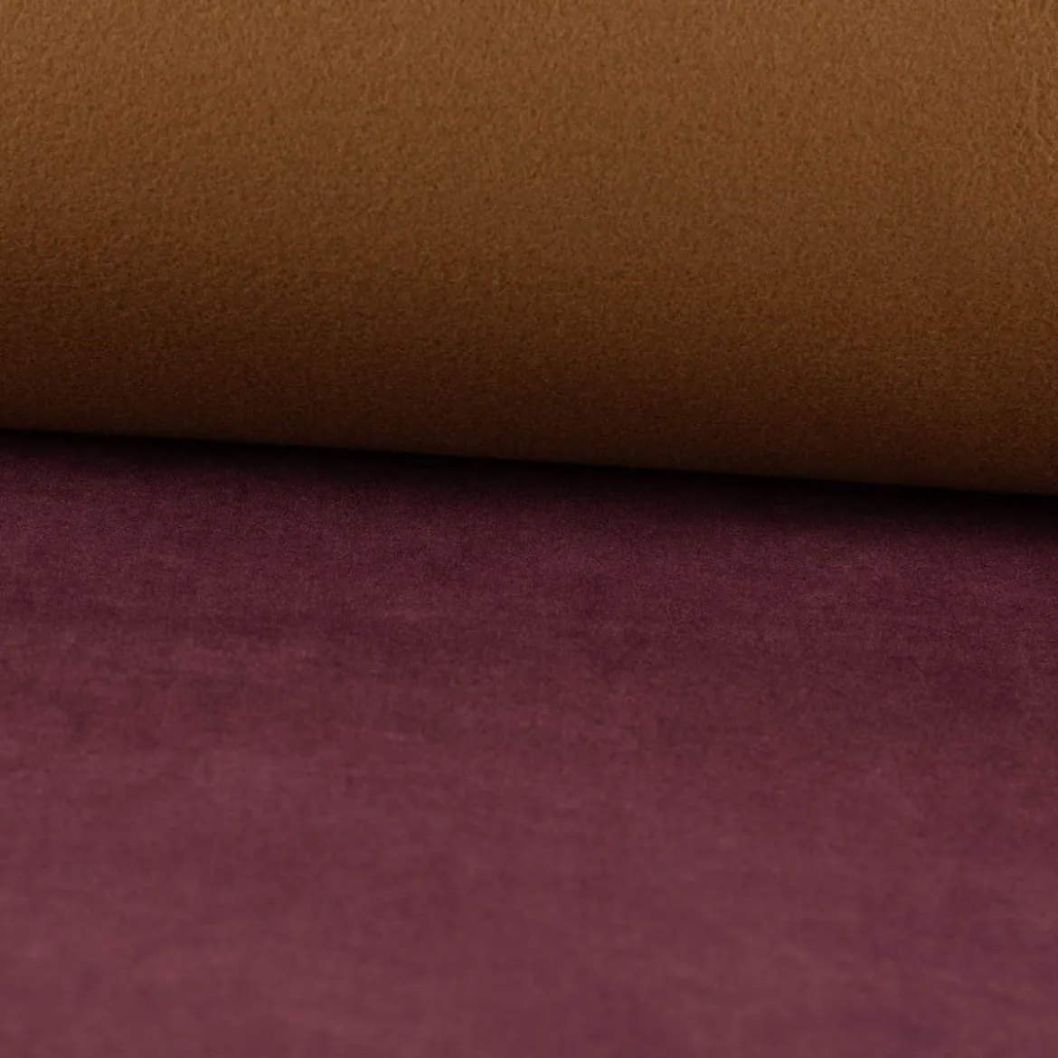 Polsterstoff Mikrofaser-Samt Fleckschutz Easy Clean Vena uni aubergine 1,45m Breite