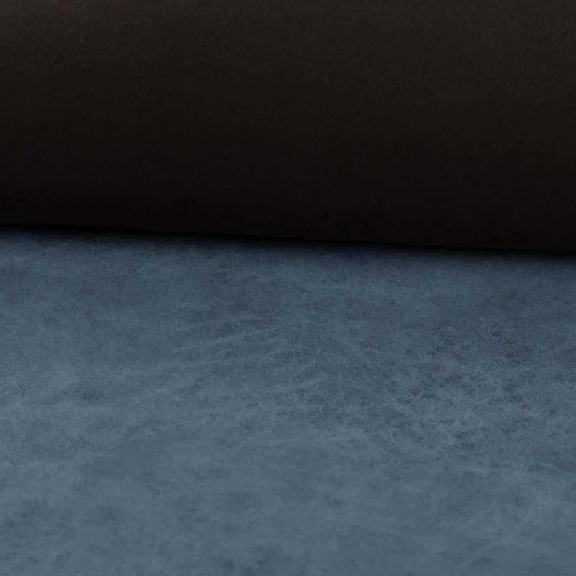 Polsterstoff Mikrofaser Valentina Lederlook blau 1,42m Breite