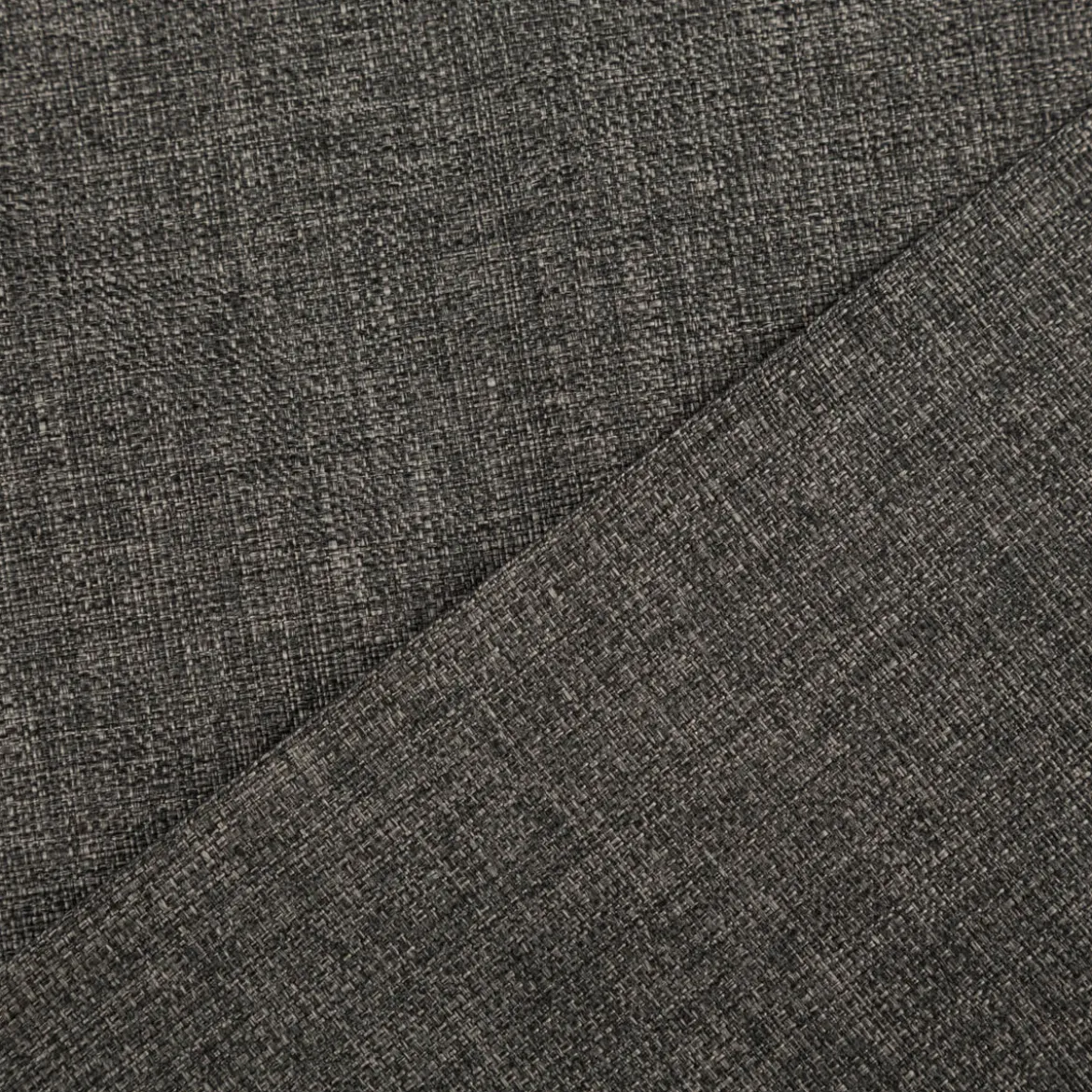 Polsterstoff Outdoorstoff Olefina mit Fleckschutz uni Struktur dunkelgrau-braun 1,45m Breite