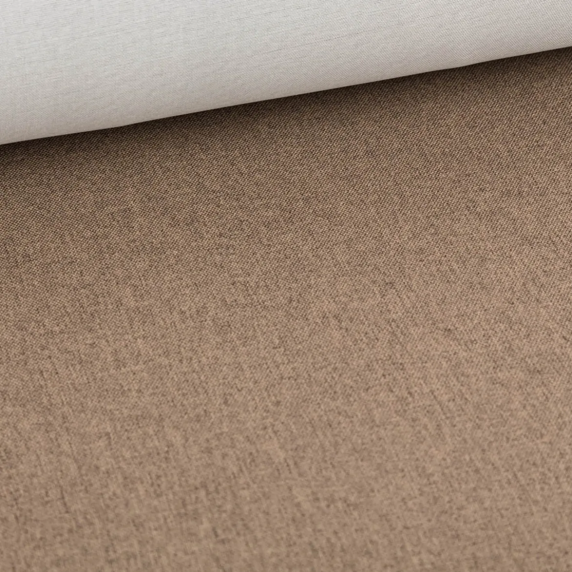 Polsterstoff Riva uni meliert taupe-braun 1,42m Breite