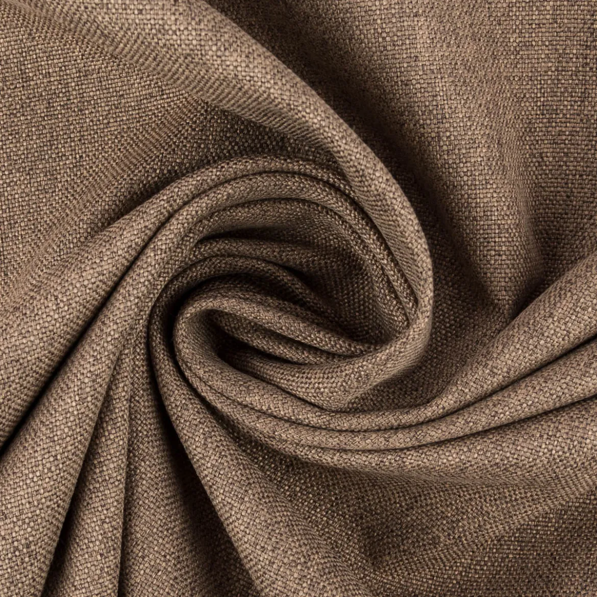 Polsterstoff Riva uni meliert taupe-braun 1,42m Breite