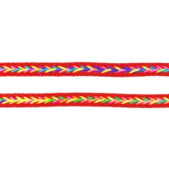 Polyester Band Fischgräten geflochten rot neon Farben Breite: 2cm