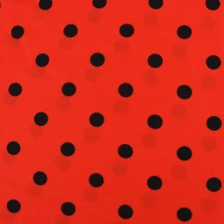 Polyester Punkte rot schwarz 1,5m Breite