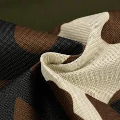 Polyester Stoff Meterware PVC Coating wasserabweisend Camouflage braun grün 1,5m Breite