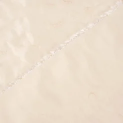 Polyesterstoff Taft Trachten Stickerei Blätter Ranken beige 1,50m Breite