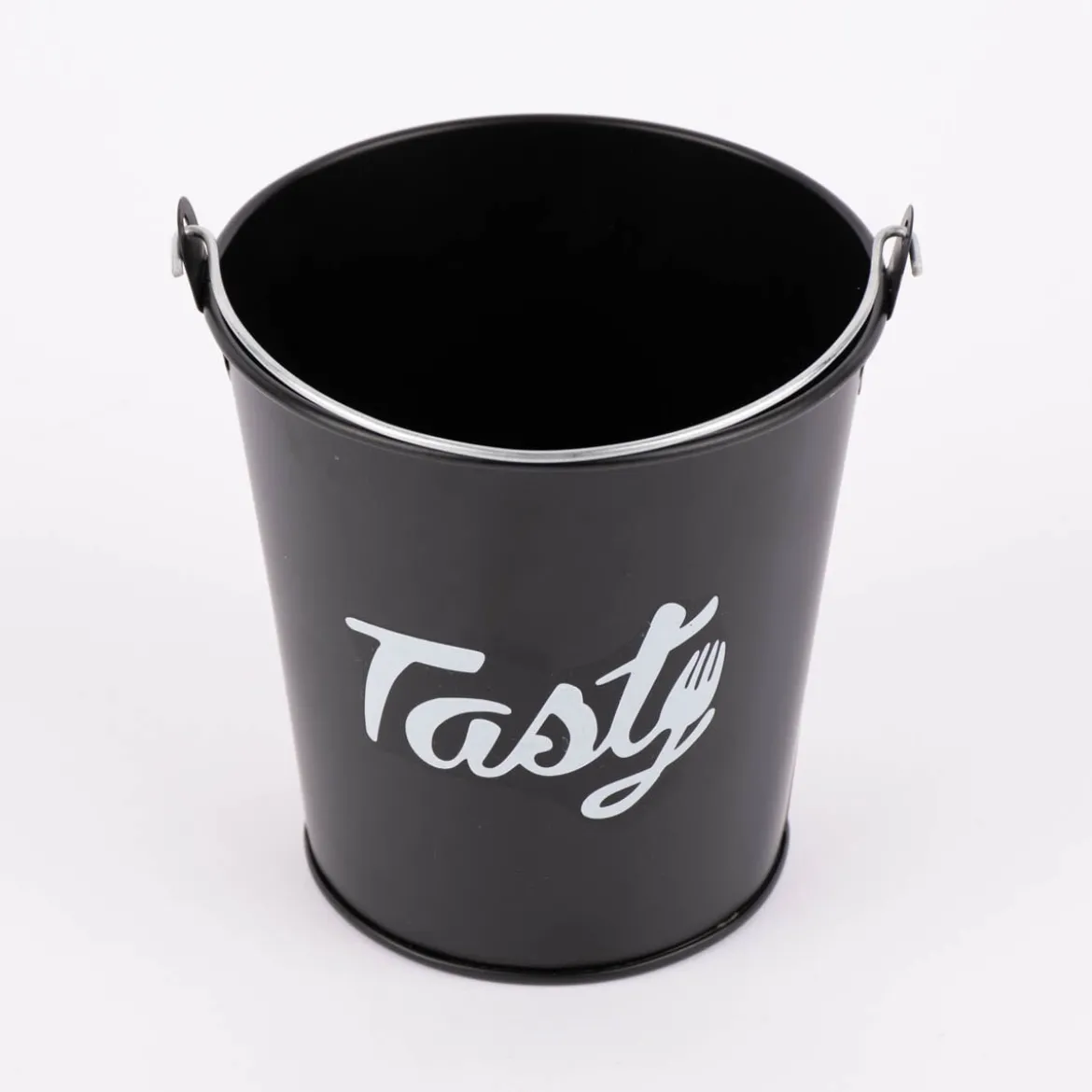 Pommeseimer Tasty Metall schwarz 12x12,5cm