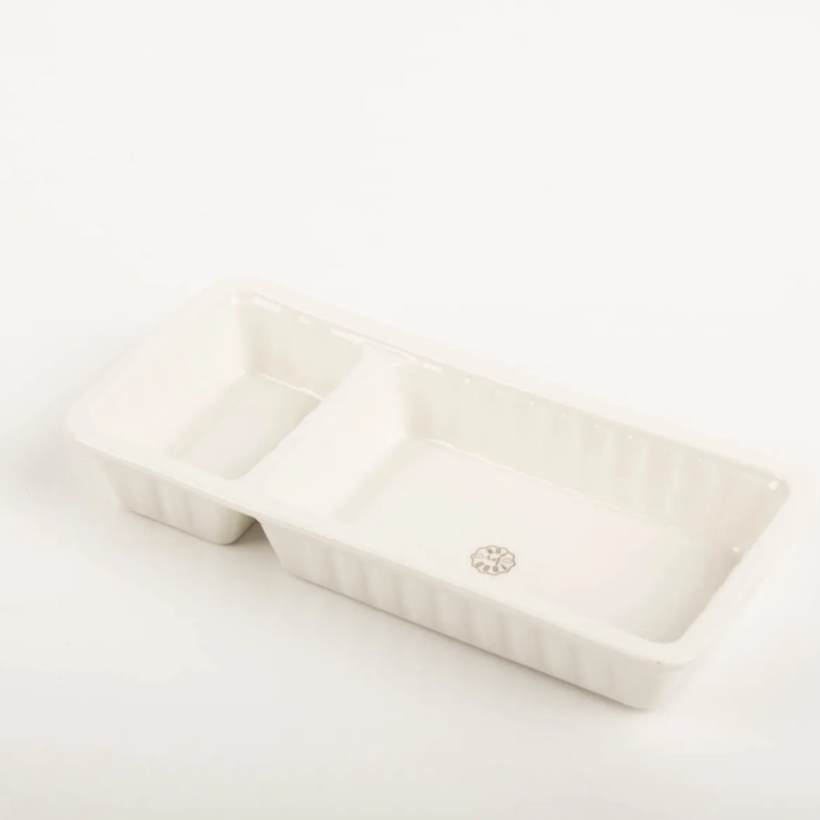 Pommes-Schale Teller klein weiß 20x9,5x3,2cm