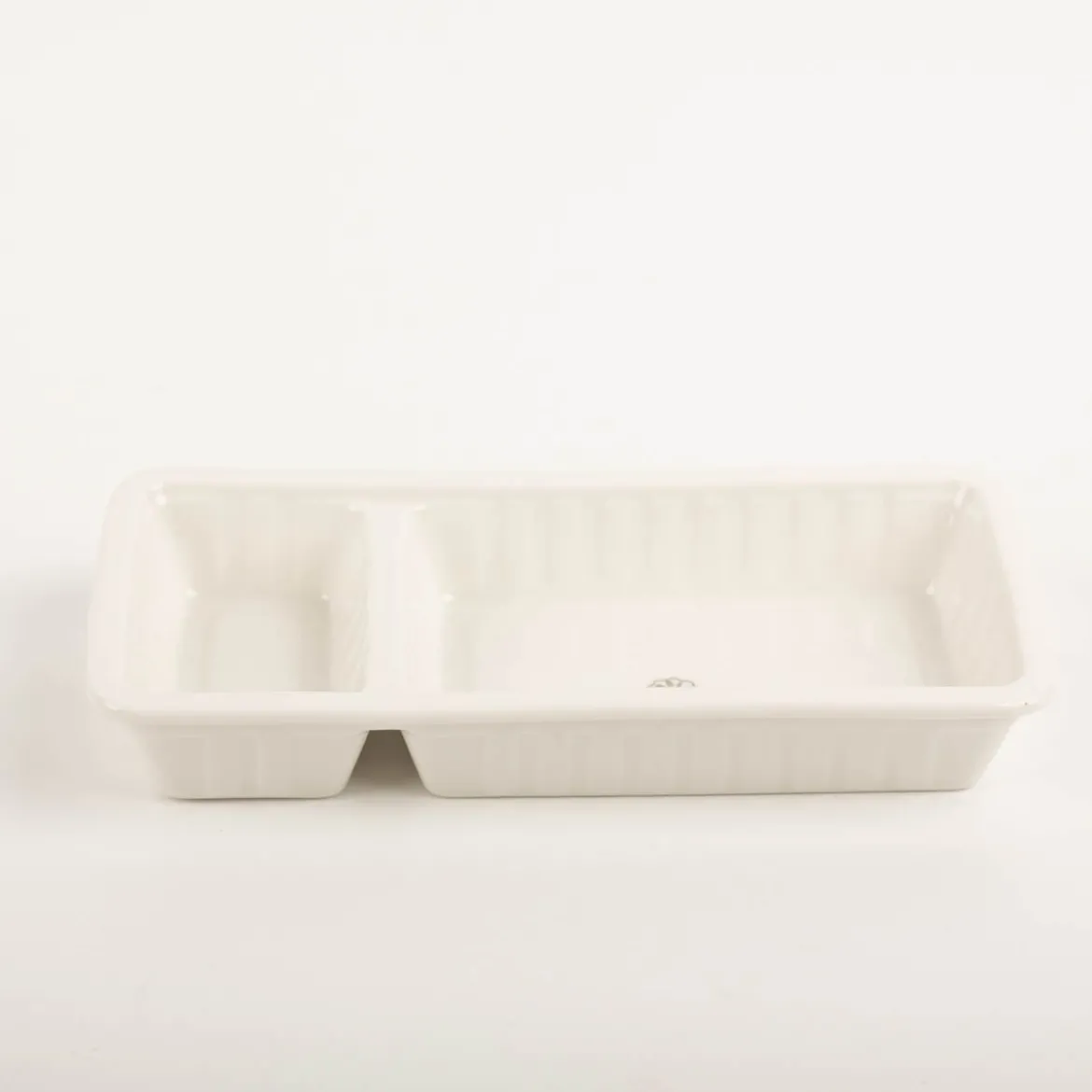 Pommes-Schale Teller klein weiß 20x9,5x3,2cm
