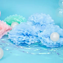 Pompom Seidenpapier hellblau 25cm