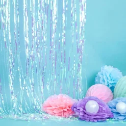 Pompom Seidenpapier hellblau 25cm