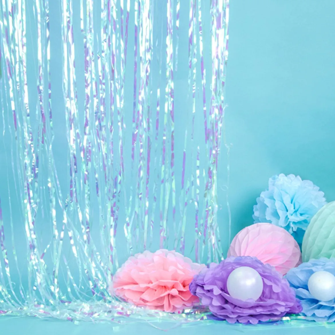 Pompom Seidenpapier hellblau 25cm