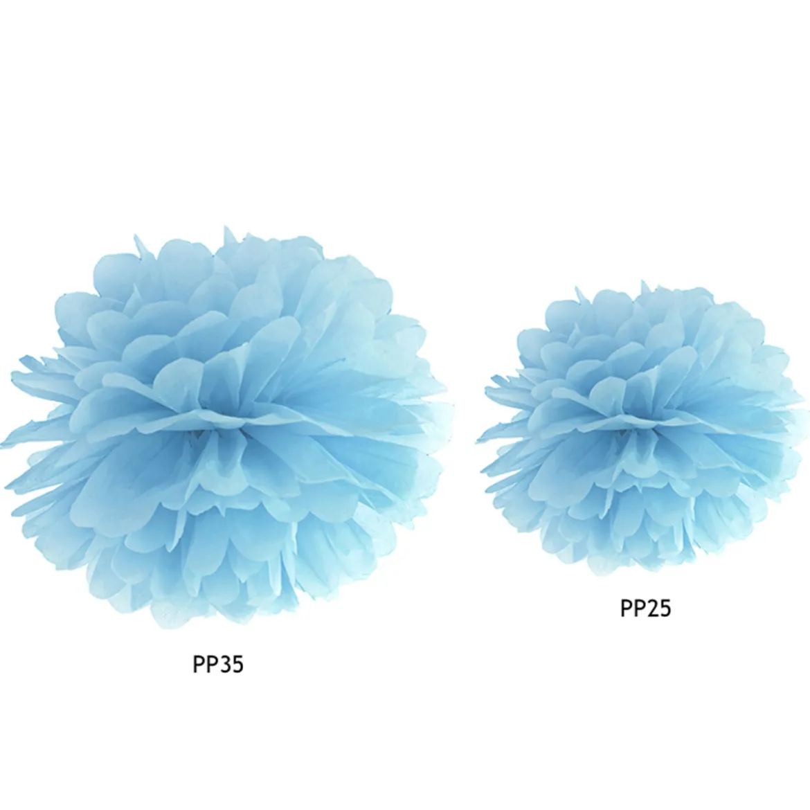 Pompom Seidenpapier hellblau 25cm