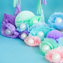 Pompom Seidenpapier hellblau 25cm