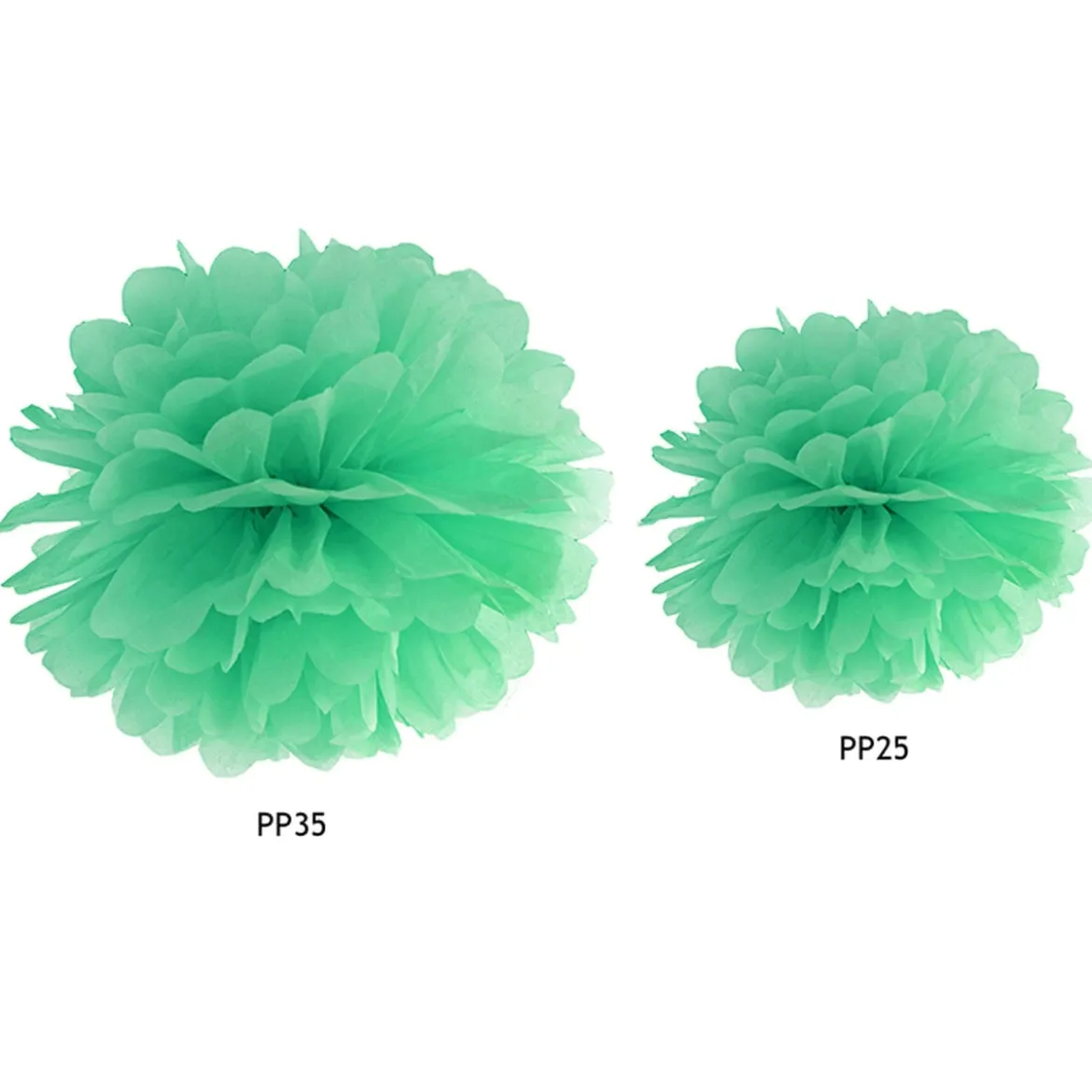 Pompom Seidenpapier mint 35cm