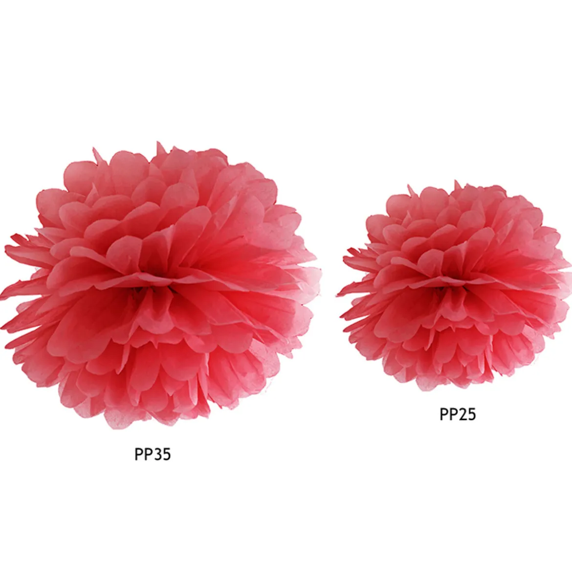 Pompom Seidenpapier rot 25cm