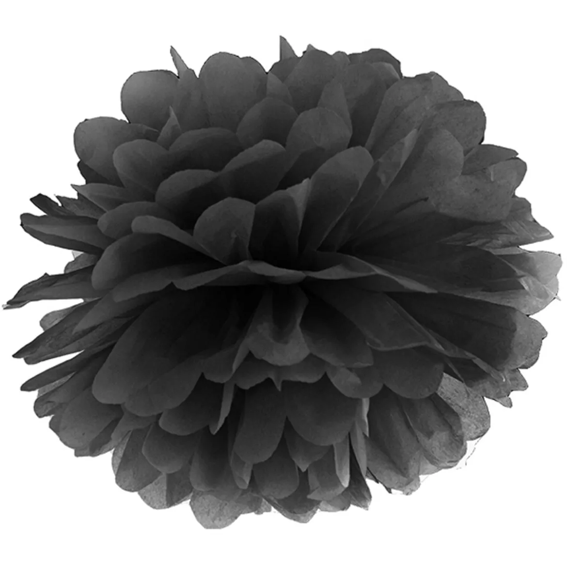 Pompom Seidenpapier schwarz 35cm