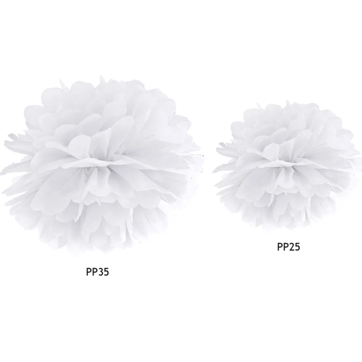 Pompom Seidenpapier weiß 25cm