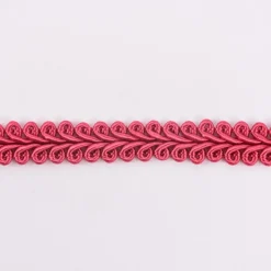 Posamentenborte Zierband Ranken geschwungen pink Breite: 1cm
