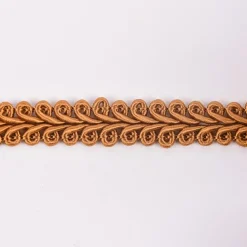 Posamentenborte Zierband Ranken geschwungen ocker gelb Breite: 1cm