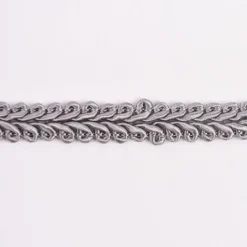 Posamentenborte Zierband Ranken geschwungen grau Breite: 1cm