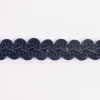 Posamentenborte Zierband Wellen dunkelblau Breite: 1,5cm