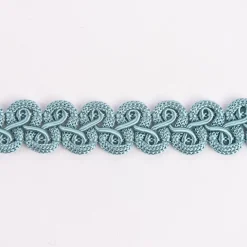 Posamentenborte Zierband Wellen aqua Breite: 1,5cm