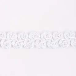 Posamentenborte Zierband Wellen weiß Breite: 1,5cm