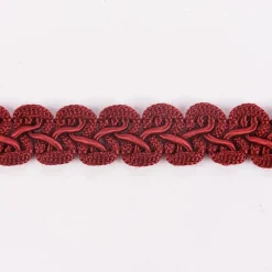 Posamentenborte Zierband Wellen rot Breite: 1,5cm