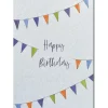 Postkarte aus Pappe Happy Birthday Wimpelkette A6 von KEITCARDS