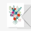 Postkarte Blumenstrauß With Love weiß bunt 10,5x14,8cm