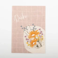 Postkarte Danke Blumenstrauß aus Pappe A6 von KEITCARDS