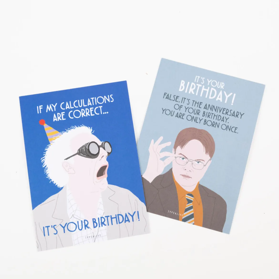 Postkarte It´s your birthday! False. 10,5x14,8cm von typealive