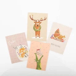 Postkarte Krokodil mit Kuchen aus Pappe A6 von KEITCARDS