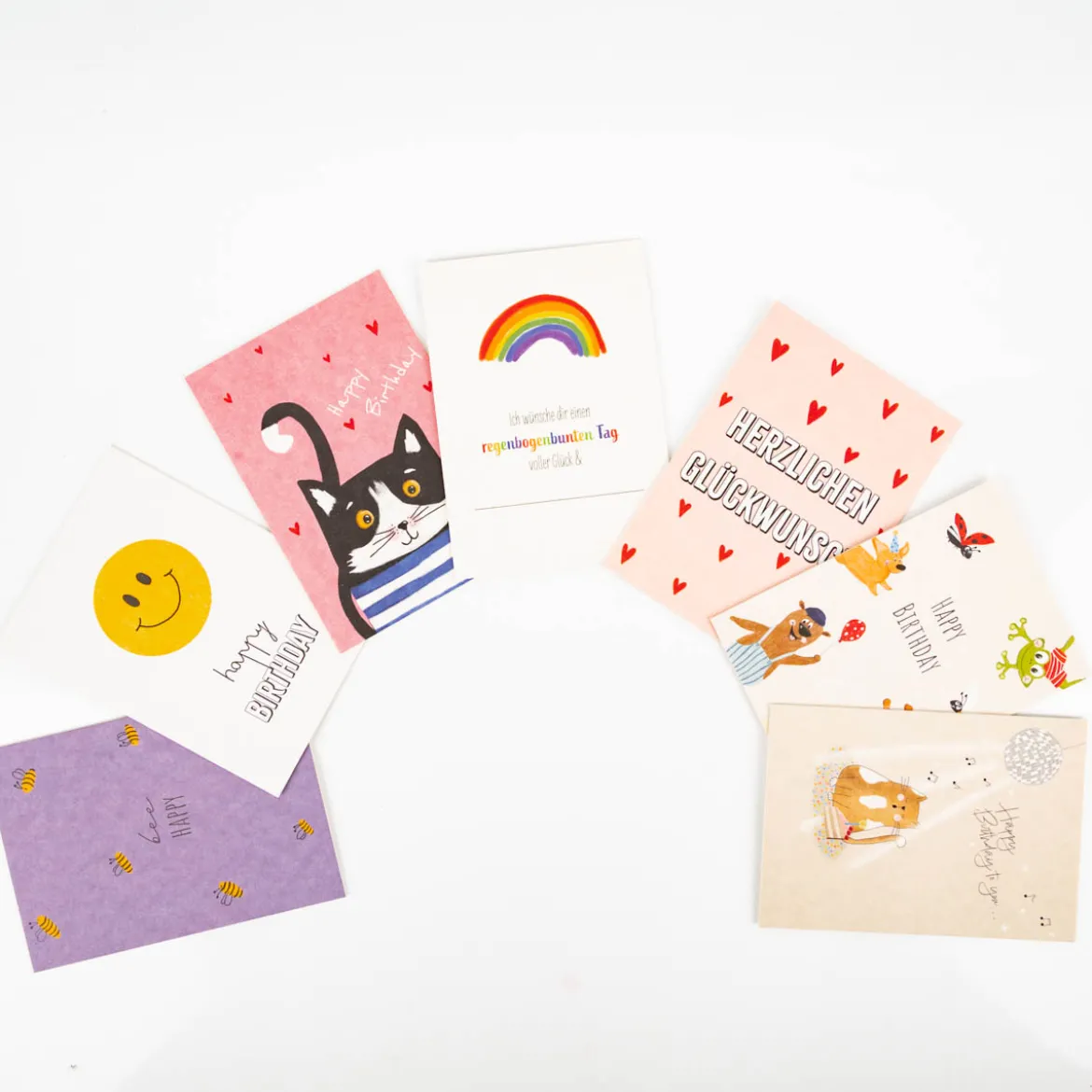 Postkarte Lachgesicht Happy Birthday A6 von KEITCARDS