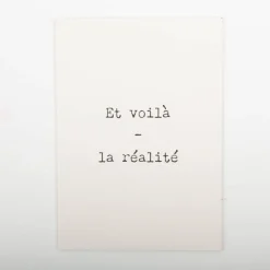 Postkarte la réalité Pappe A6 von KEITCARDS