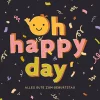 Postkarte OH HAPPY DAY Lachgesicht Konfetti schwarz bunt105x148mm von Grafik Werkstatt