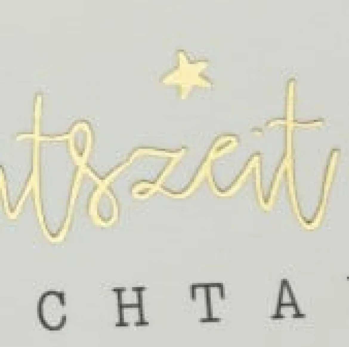 Postkarte Schöne Weihnachtszeit Wortgitter105x148mm mit Goldveredelung von Grafik Werkstatt