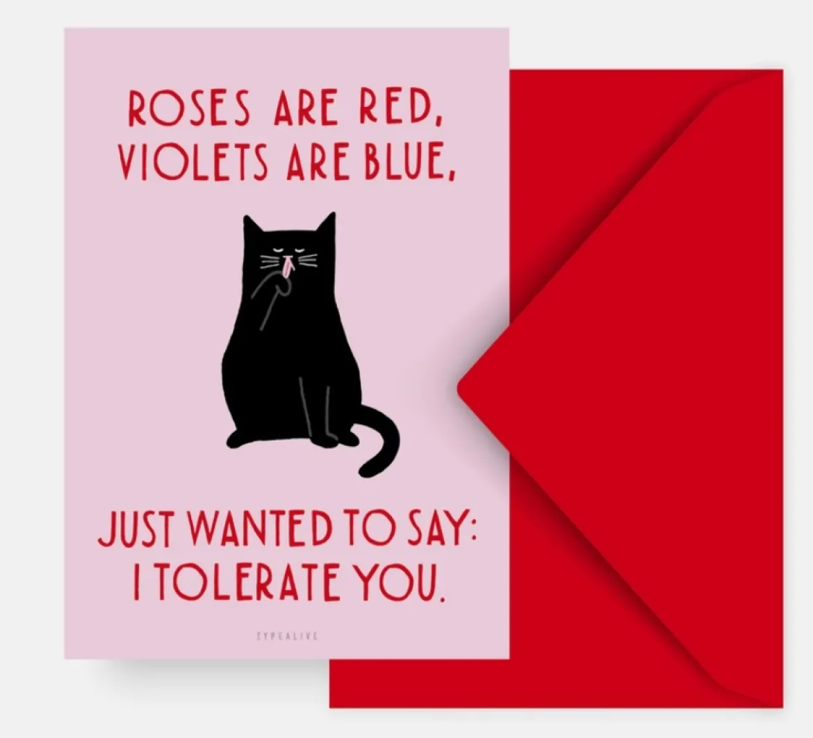Postkarte Valentine Cat No.1 10,5x14,8cm von typealive