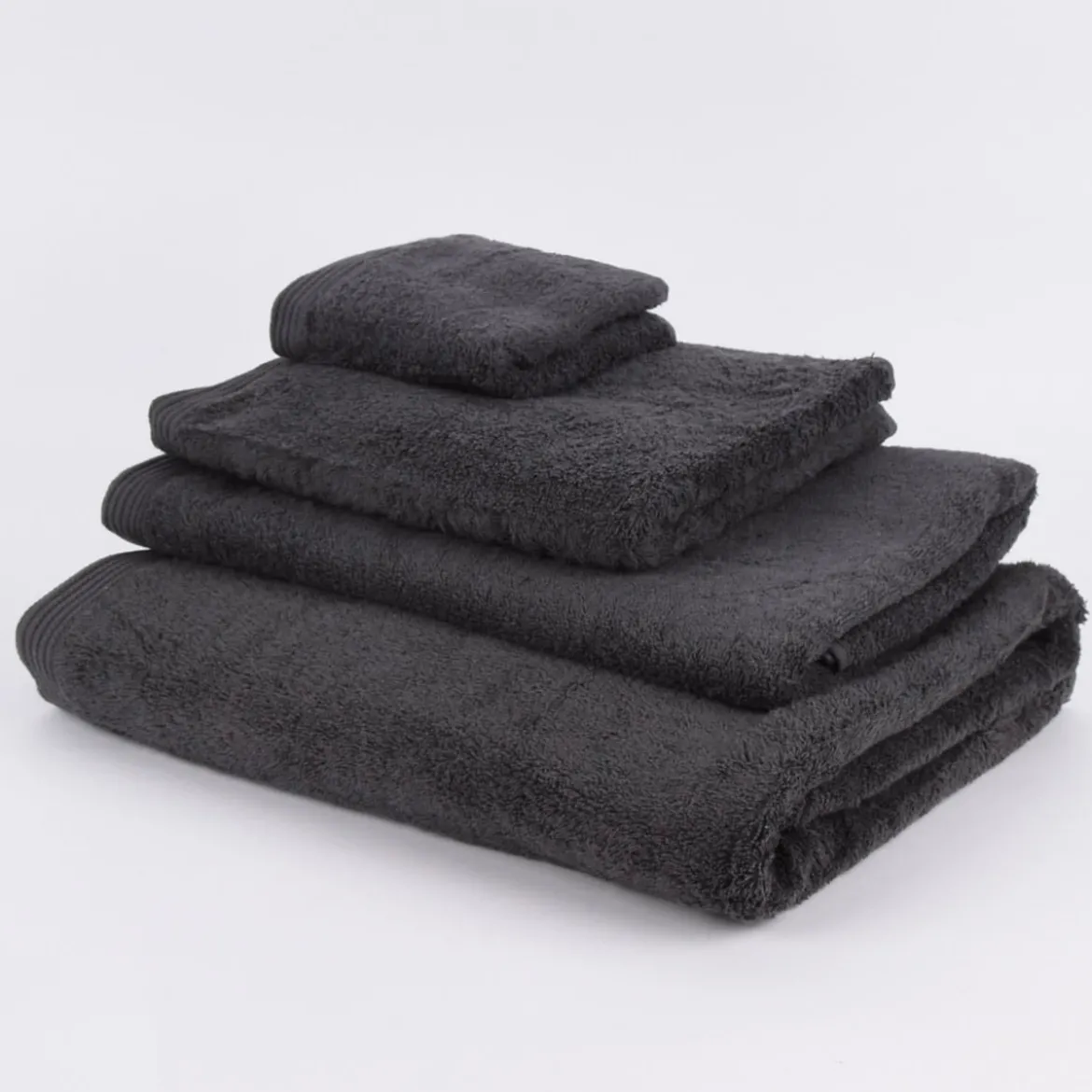Premium-Frottee Handtuch 100% Baumwolle 580g/qm dunkelgrau
