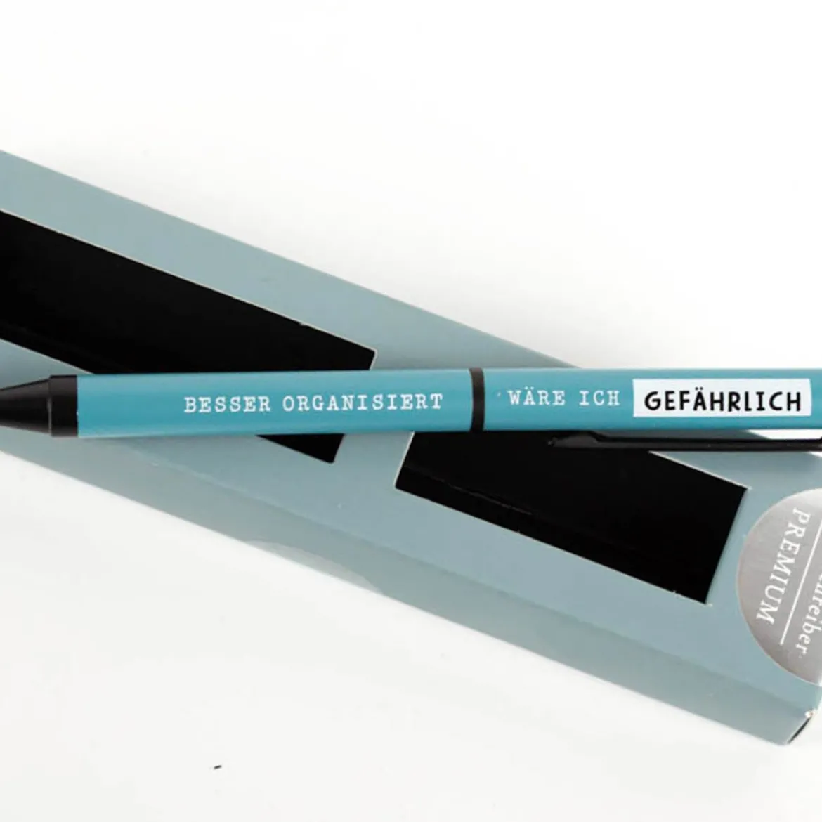 Premium Kugelschreiber" Besser Organisiert..." blau von Grafik Werkstatt