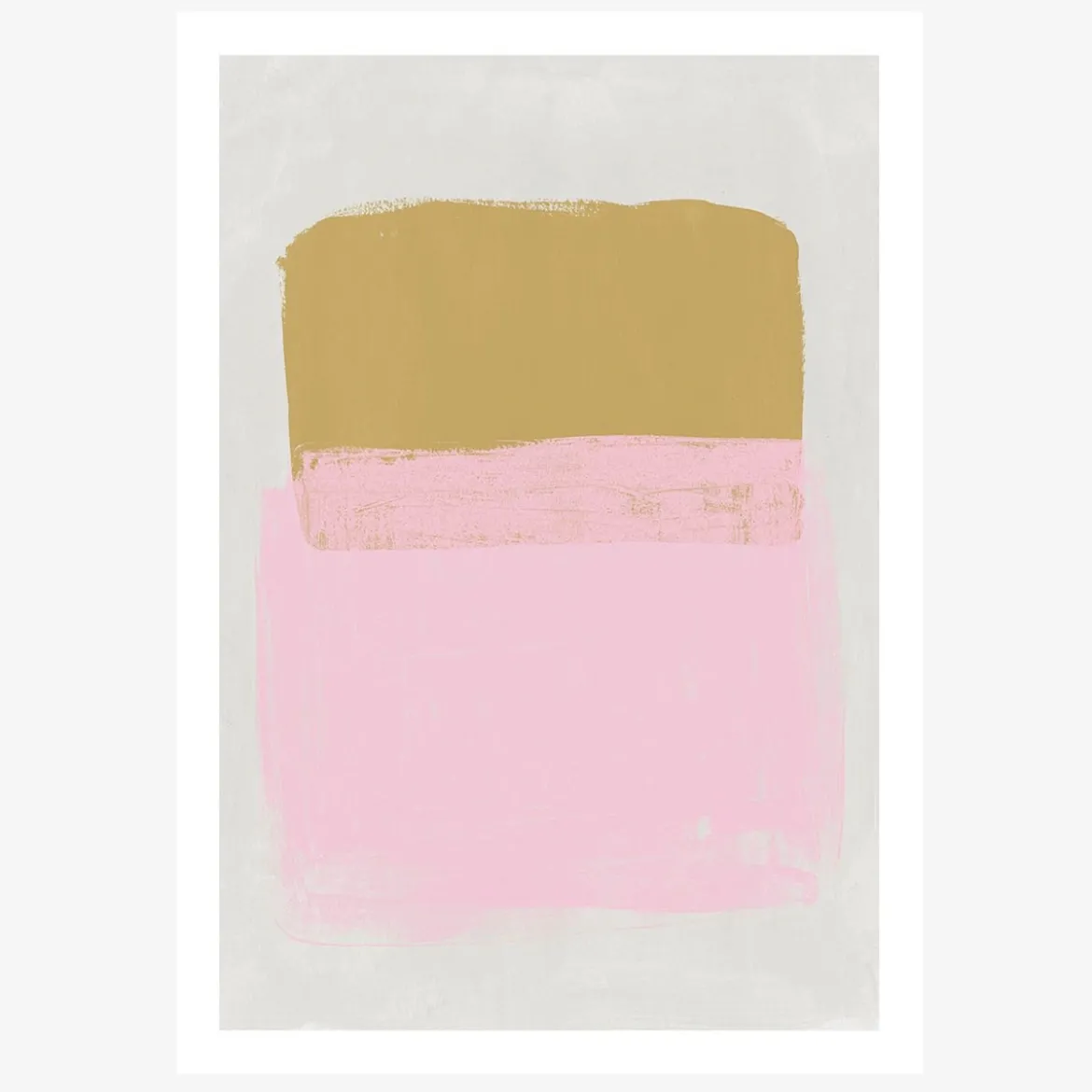 Print Layered Areas No. 2 Papier weiß grau rosa beige A5 oder A4