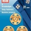 Prym 3 Annäh Druckknöpfe MS 21mm goldfarbig
