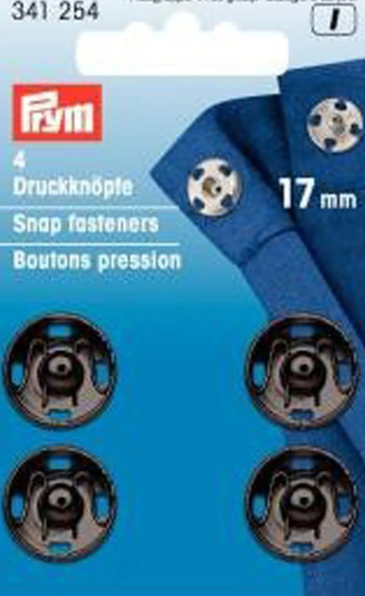 Prym 4 Annäh Druckknöpfe MS schwarz 17mm