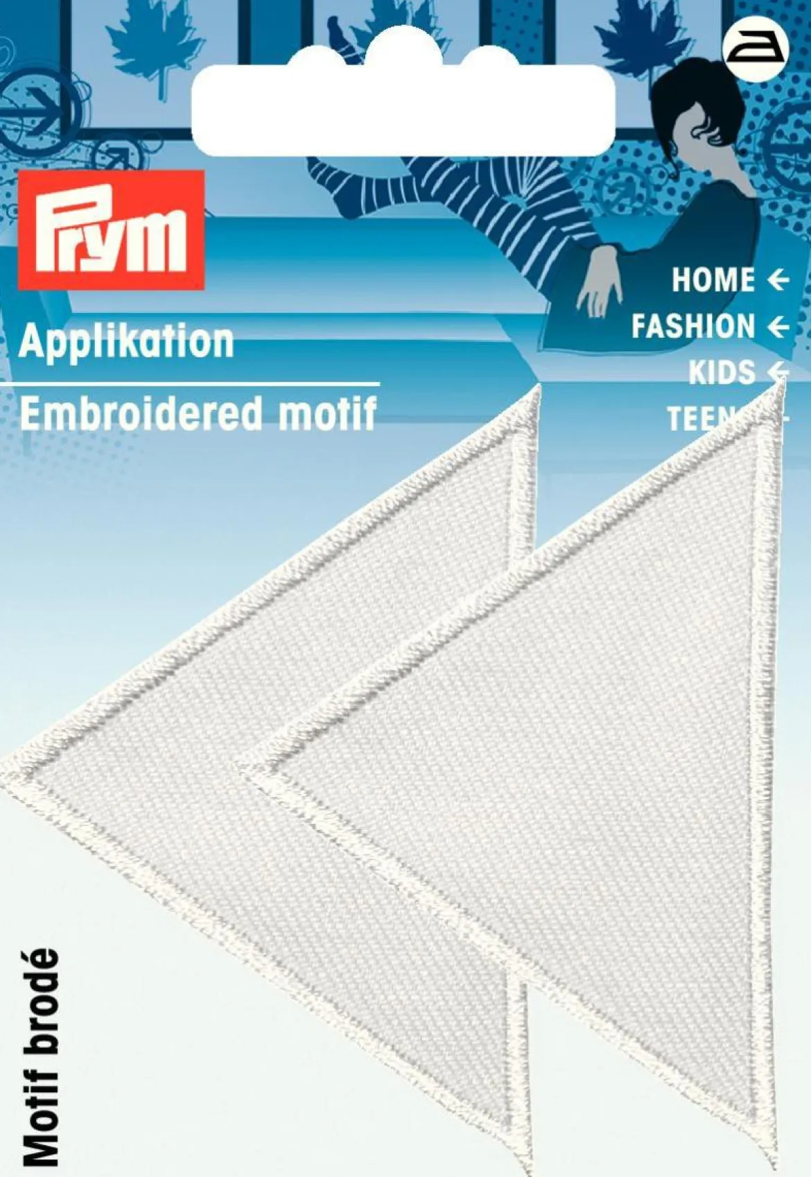 Prym Applikation Dreieck weiß 6x5cm