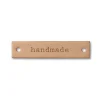 Prym Applikation Handmade Label Leder rechteckig natur 6x1,3cm