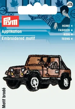 Prym Applikation Jeep braun schwarz 5,5x3cm